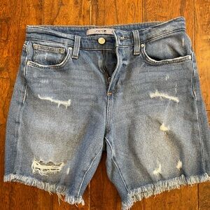 Joe's denim Jean shorts, frayed and approx. 6” inseam